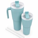 Kale Sippro Mug İç İçe Geçen 2'li Pipetli Suluk Seti 1250 ml + 750 ml